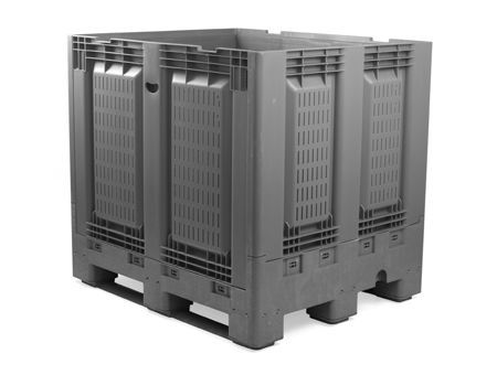 Caisse palette pliable en plastique - 120 x 100 cm - Hauteur 80 à 125 cm - Capacité 681 à 1174 litres - Fond et parois pleins ou ajourés_5
