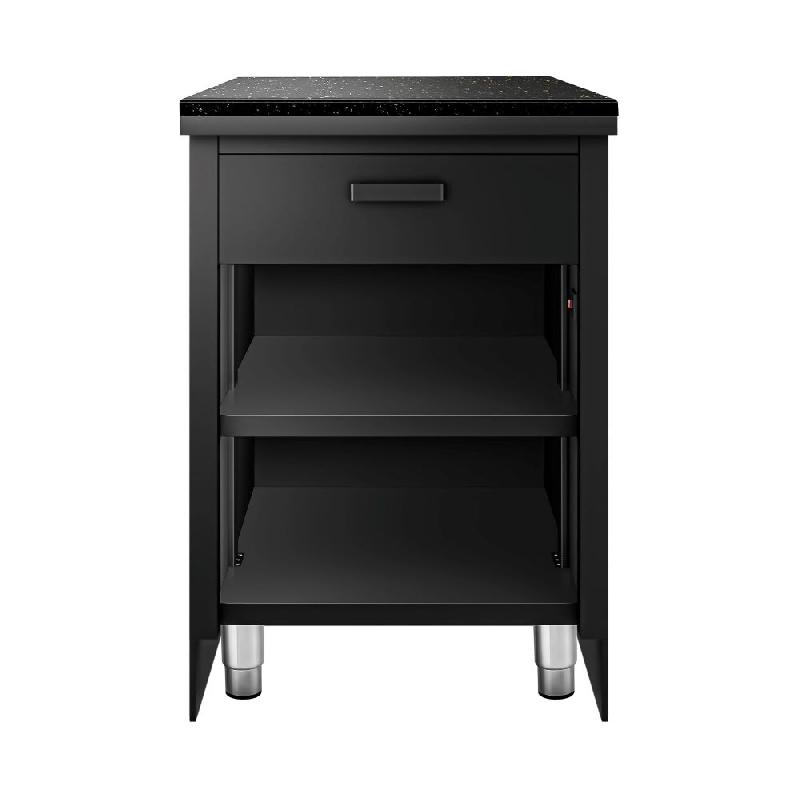 Comptoir caisse TORONTO - L600 mm - Plan de travail en granit Noir - P900_4