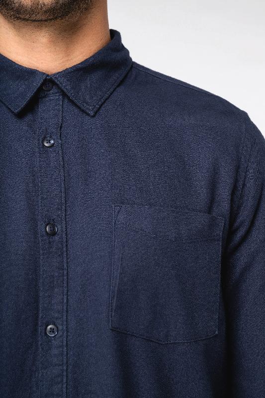 Chemise écoresponsable en flanelle homme - Native Spirit - Réf: NS520 - 100% coton biologique - Coupe droite_4