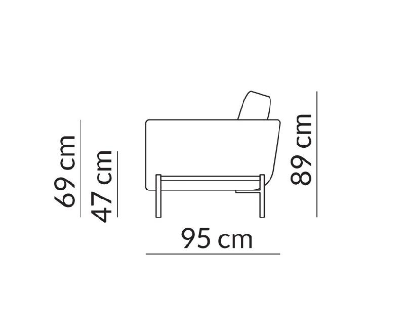 Canapé Hudson OLTA - blanc cassé beige avec piètement en acier, revêtement en tissu de haute qualité_4