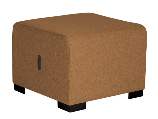 Pouf 1 place - Structure bois (pin) - Assise mousse polyuréthane - Revêtement tissu - Anti feu - Normé OEKO TEX - Patins antidérapants_4