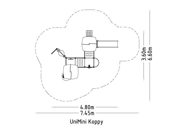 Structure multi-jeux 3 à 5 ans - Unimini Koppy - 8047023 - Hags - Poteaux bois et panneaux HPL - Fondation à enterrer_4
