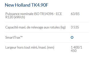 TK4.90F Tracteur Agricole - New Holland - 85 ch - Chenilles SmartTrax™ et Steering-O-Matic™ Plus_4