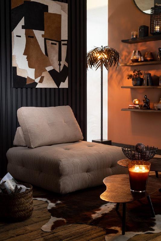 Table basse MISTE en aluminium noir - gigogne avec piétement en bois massif et plateau laqué_4