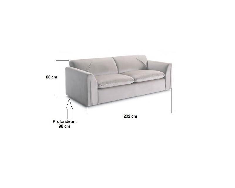 Canapé fixe 3 places Maxi Sooth - tissu personnalisable - design chic et contemporain_4