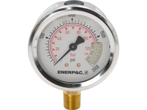 G2515L, Manomètre, 63 mm Face, Raccordement Vertical, Bain de glycérine, 140 bar pression maximale_4