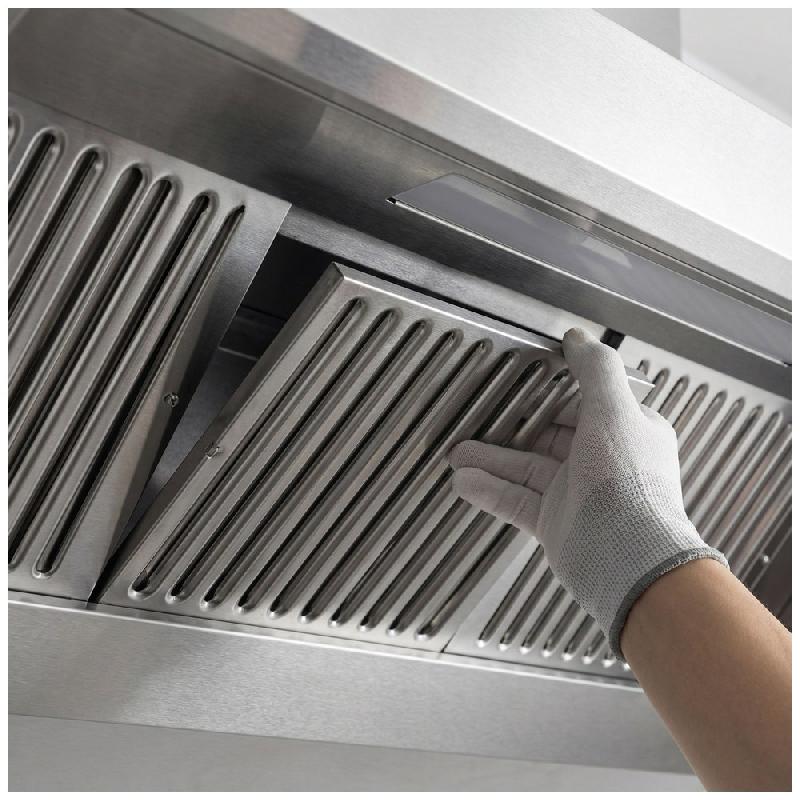 Hotte murale inox statique 2m avec filtre et éclairage | Profondeur 700 mm_4