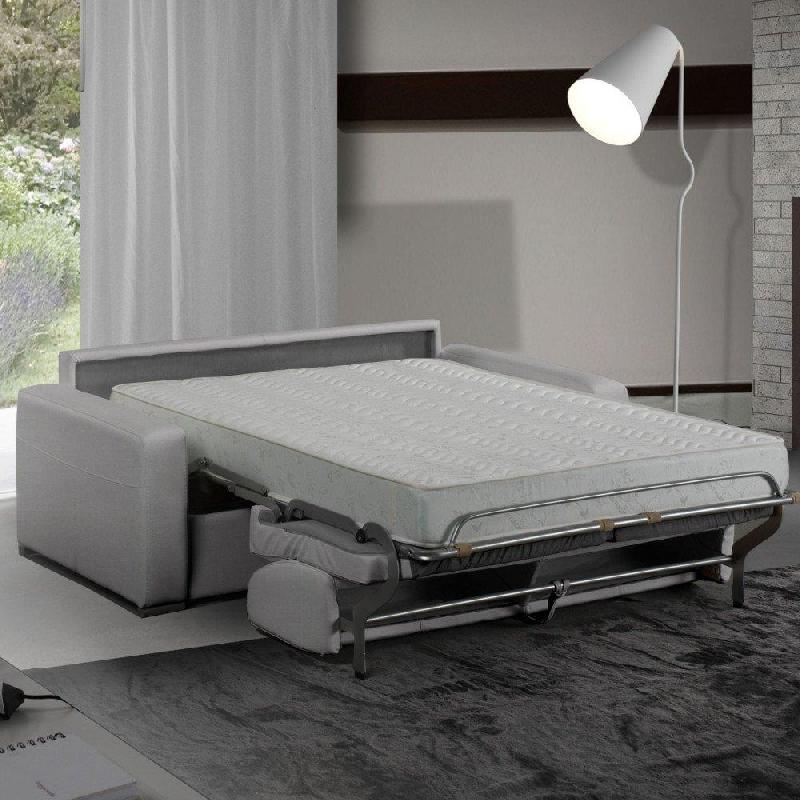 Canapé convertible express MASTER 140cm - Matelas 18cm - Tissu NEO gris clair - Fabrication italienne_4