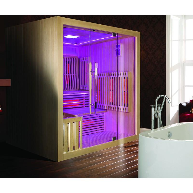 SAUNA COMBI BOREAL® ELÉGANCE 5 - 180X180 INFRAROUGE + VAPEUR_4