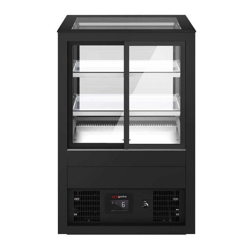 Vitrine à pâtisserie réfrigérée 810 mm - LED et 2 étagères_4