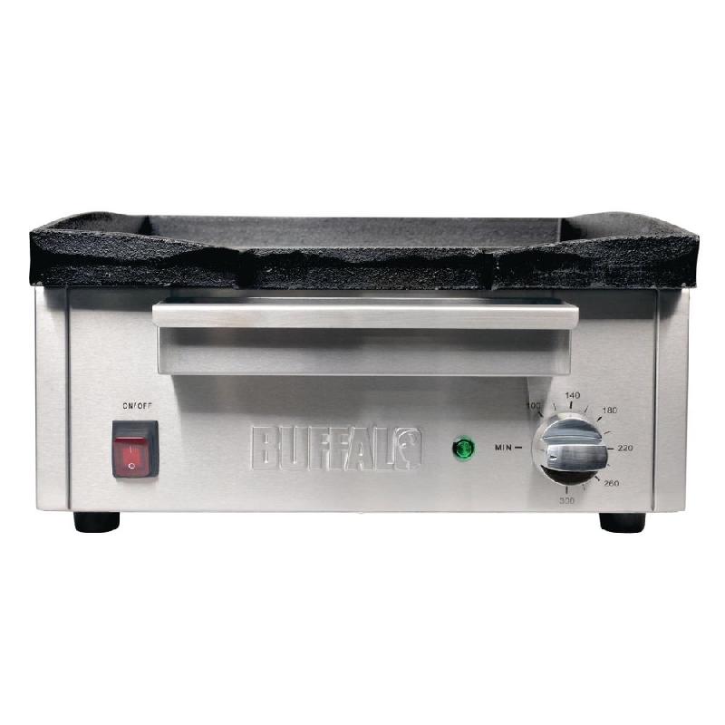 Plancha électrique lisse en FONTE - L 440 mm | Buffalo - DC901_4