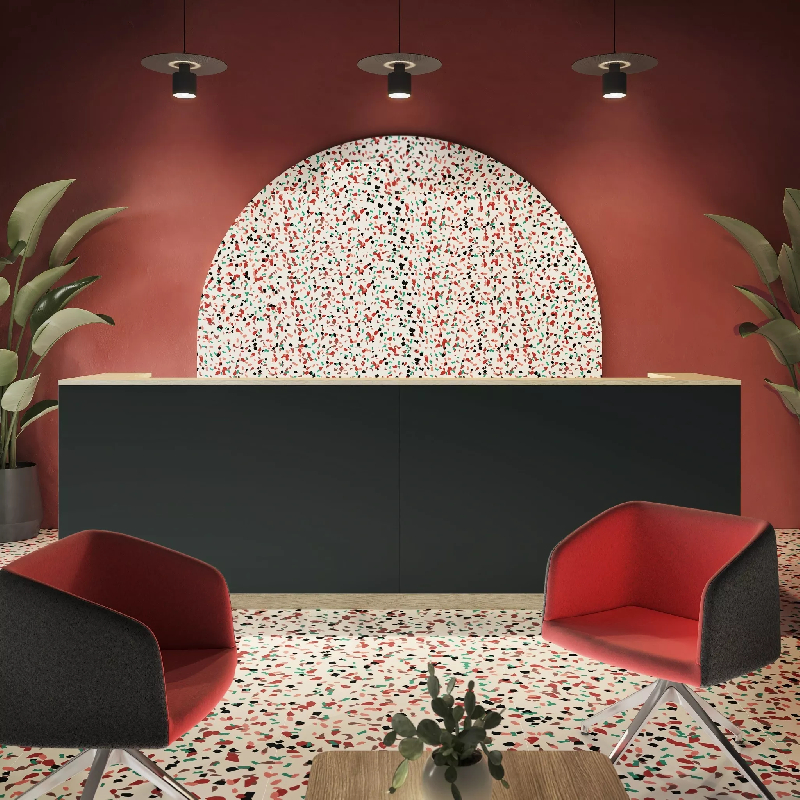 Banque d'accueil PMR largeur 4,24m option éclairage So Aragon_4