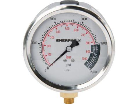 G4089L, Manomètre, 100 mm  Face,  Raccordement Vertical, Bain de glycérine, 1000 bar pression maximale_4