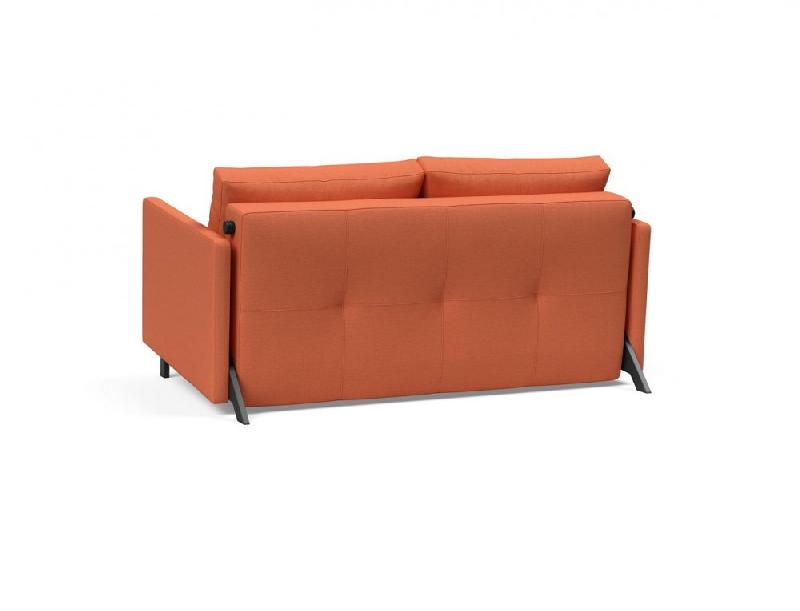 Canapé design convertible Cubed 02 Arms - Innovation Living - Couchage 140x200 cm - Tissu Argus Rust_4