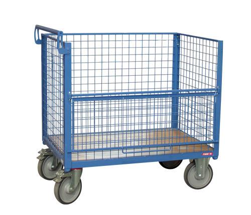 Chariot industriel conteneur 500kg - habillage grillagé - FIMM_4