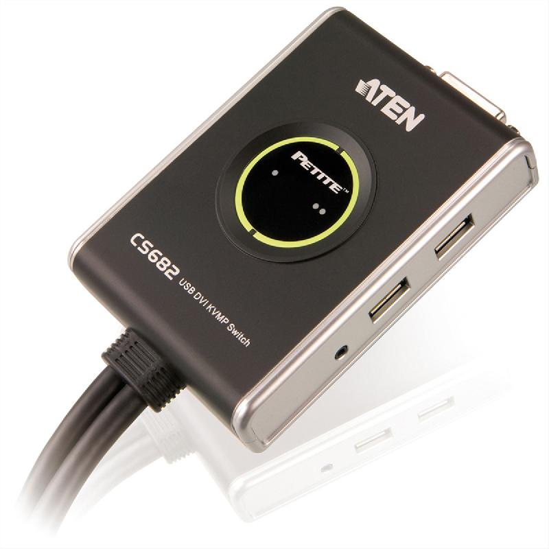 Aten cs682 switch kvm dvi, usb, 2 ports_4
