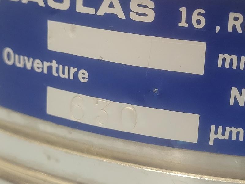 Tamis de test en acier inox SAULAS 200x50mm - 630 µm_4