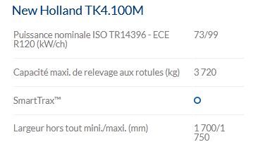 Tk4.100m tracteur agricole - New Holland - 99 ch, chenilles SmartTrax et Steering-O-Matic Plus_4