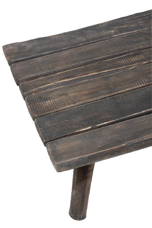 Table basse de salon CHET en chêne brun vieilli - Dimensions 121x66x32 cm_4