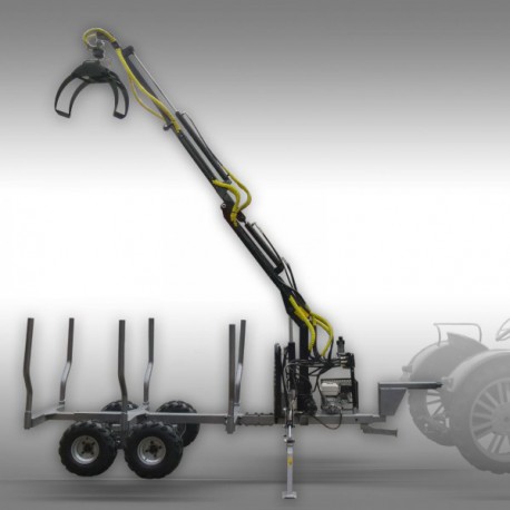 Grue sur remorque porte grumes 3000KG Jansen_4