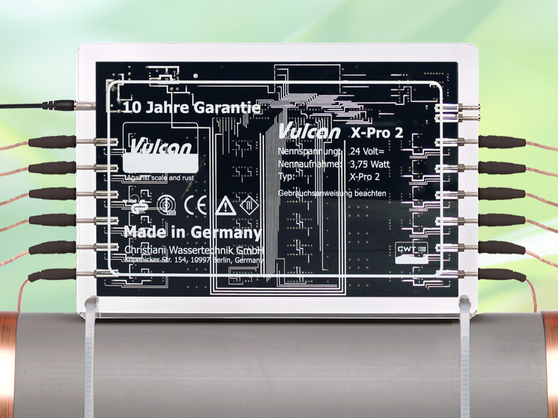 Kit anti-calcaire électronique Vulcan X-PRO 2 - Pour grandes industries - Diamètre de tuyau jusqu'à 40
