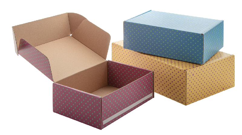 Boîte postale en carton ondulé - impression quadri sur mesure - avec bande auto-scellante_4