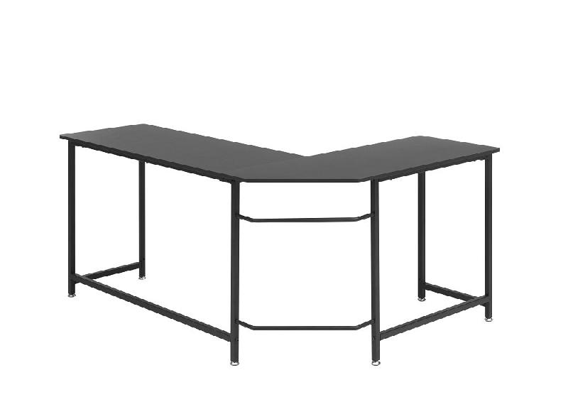 Bureau d'angle Murat noir mat - piètement métal et plateau fonctionnel_4