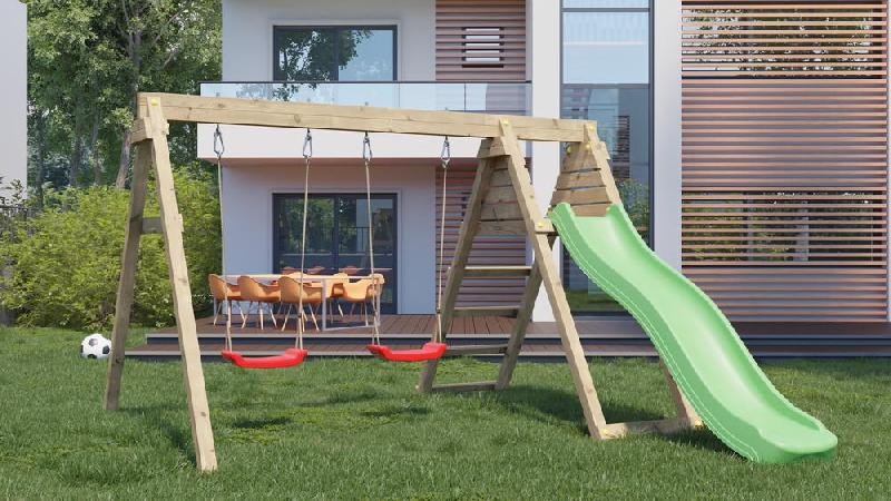 Portique et toboggan de jardin en bois Azalée - 390 x 256 x 252 cm_4