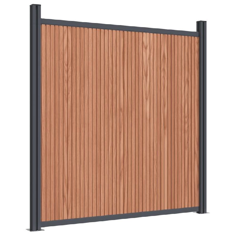 Vidaxl panneau de clôture marron 1564x186 cm wpc 3282806_4