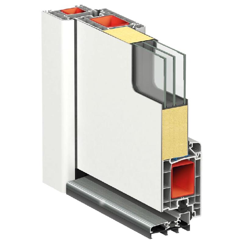 Vidaxl porte d'entrée blanc 110x210 cm aluminium et pvc 3157067_4