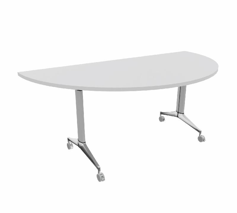 Table de réunion ½ lune Net - Mobel Linea - Blanc, Blanc_4