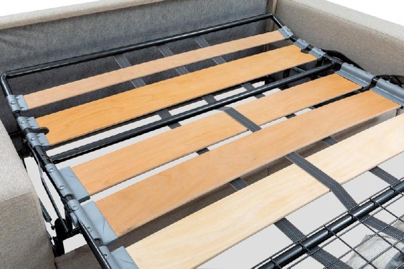 Canapé convertible DREAMER - ouverture express - sommier à lattes 140x197 cm - matelas 16 cm - velours côtelé caramel_4