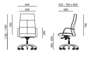 Fauteuil de Direction DORIAN Grand Confort - Dossier haut - Eco-cuir noir - Référence 7637 FR206_4