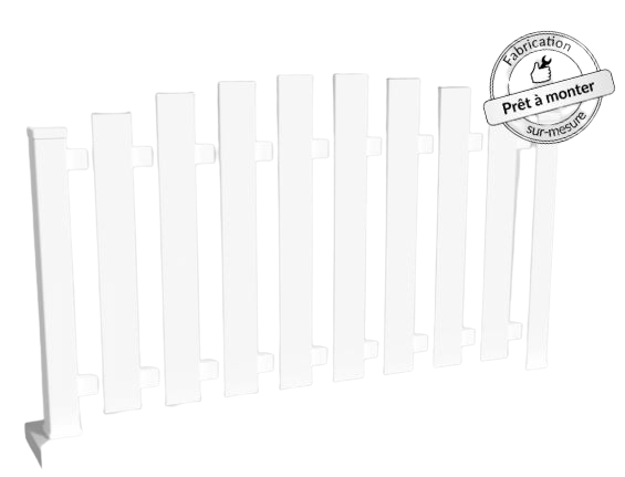 Clôture PVC ajourée Adonis - Lignes classiques et décoratives - Sur-mesure avec poteaux et traverses en aluminium_4