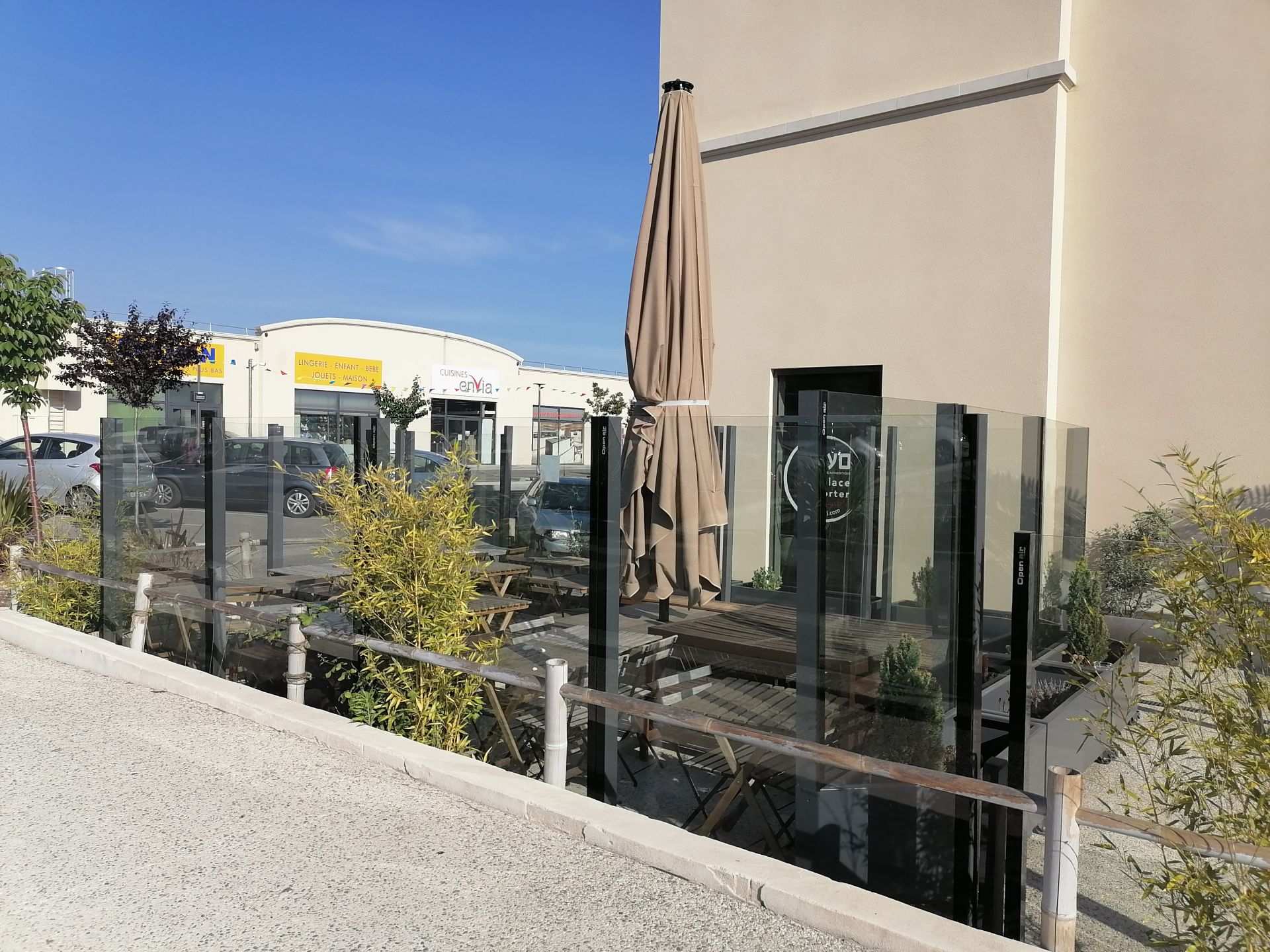 Paravent fixe glass wall pour terrasse chr_4
