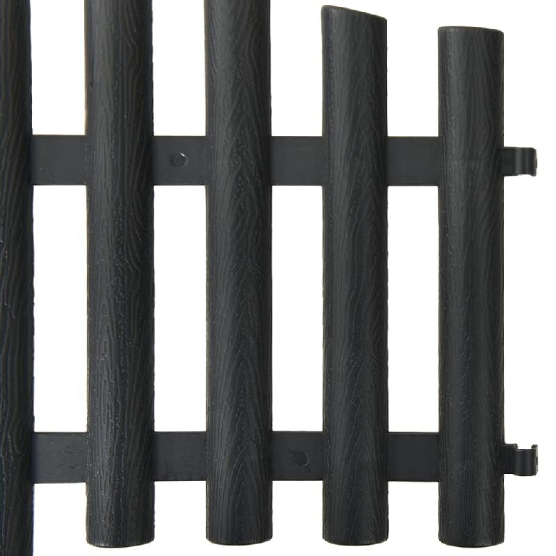 Vidaxl bordures de pelouse 17 pcs anthracite 10 m pp 314682_4