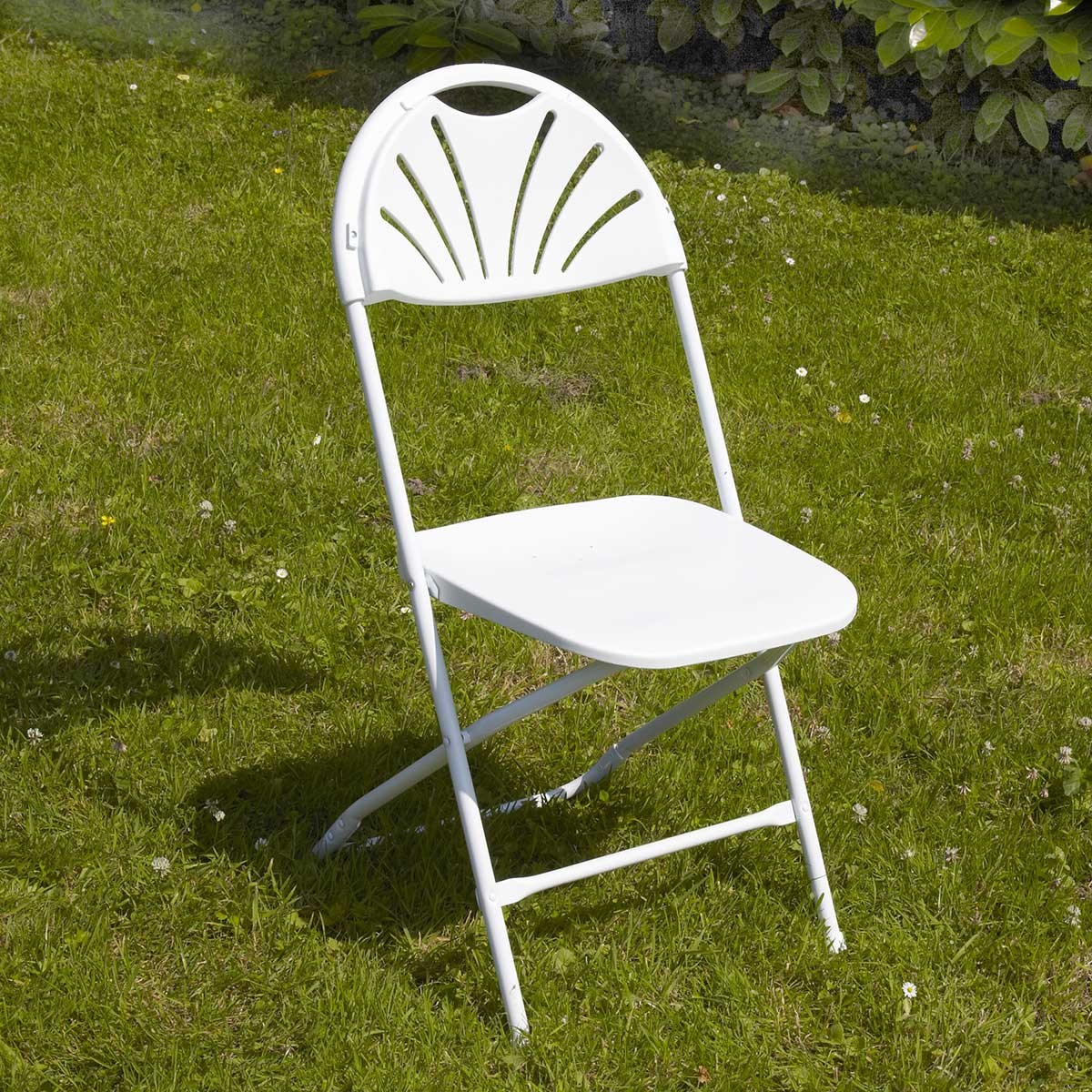 12 chaises pliantes de réception ajourées - usage professionnel intensif - structure acier epoxy et PEHD_4