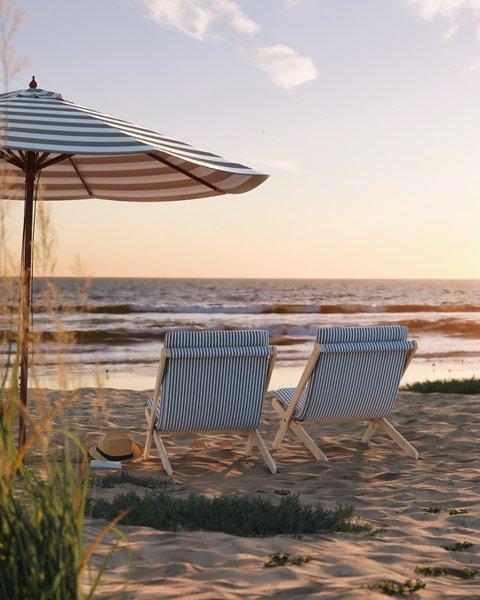 Fauteuil futon Boogie en hêtre massif naturel - Coloris Beach Blue - Design compact et confortable_4