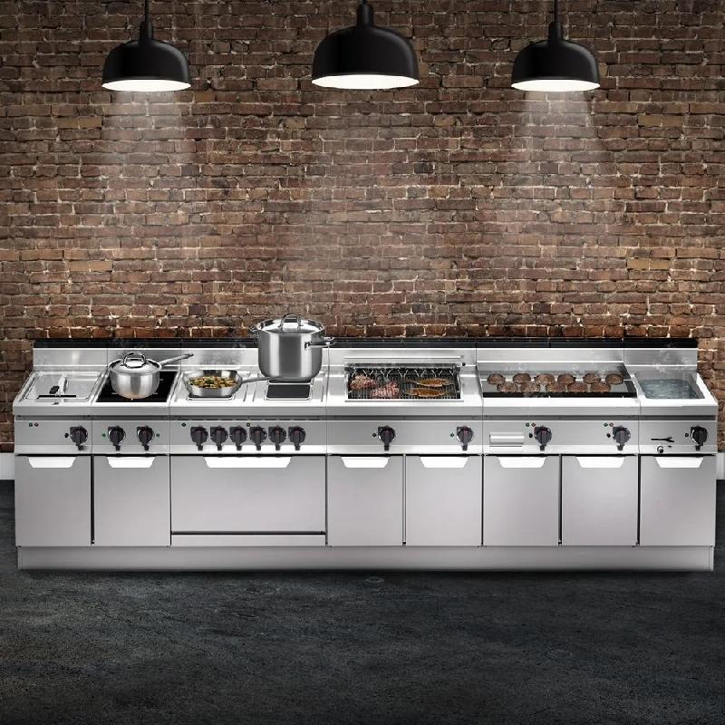 Fourneau à gaz 6 feux sur four (33,5 kw) + four électrique statique (7,5 kw)_4