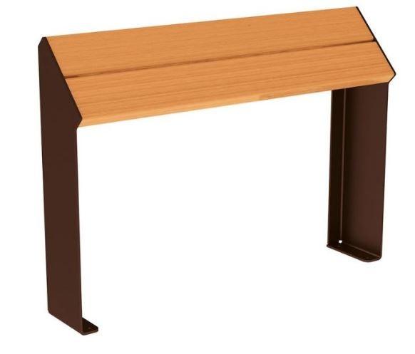 Assis-debout en bois Venise - Structure acier - Compatible stations de bus - Longueur 1200 mm_4