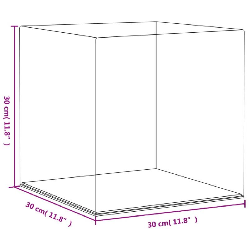 Vidaxl boîte d'affichage transparente 30x30x30 cm acrylique 154902_4