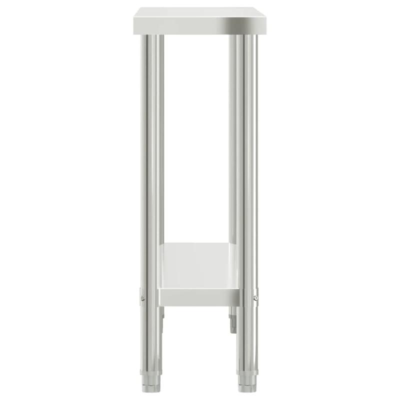 Vidaxl table de travail de cuisine 110x30x85 cm acier inoxydable 376452_4