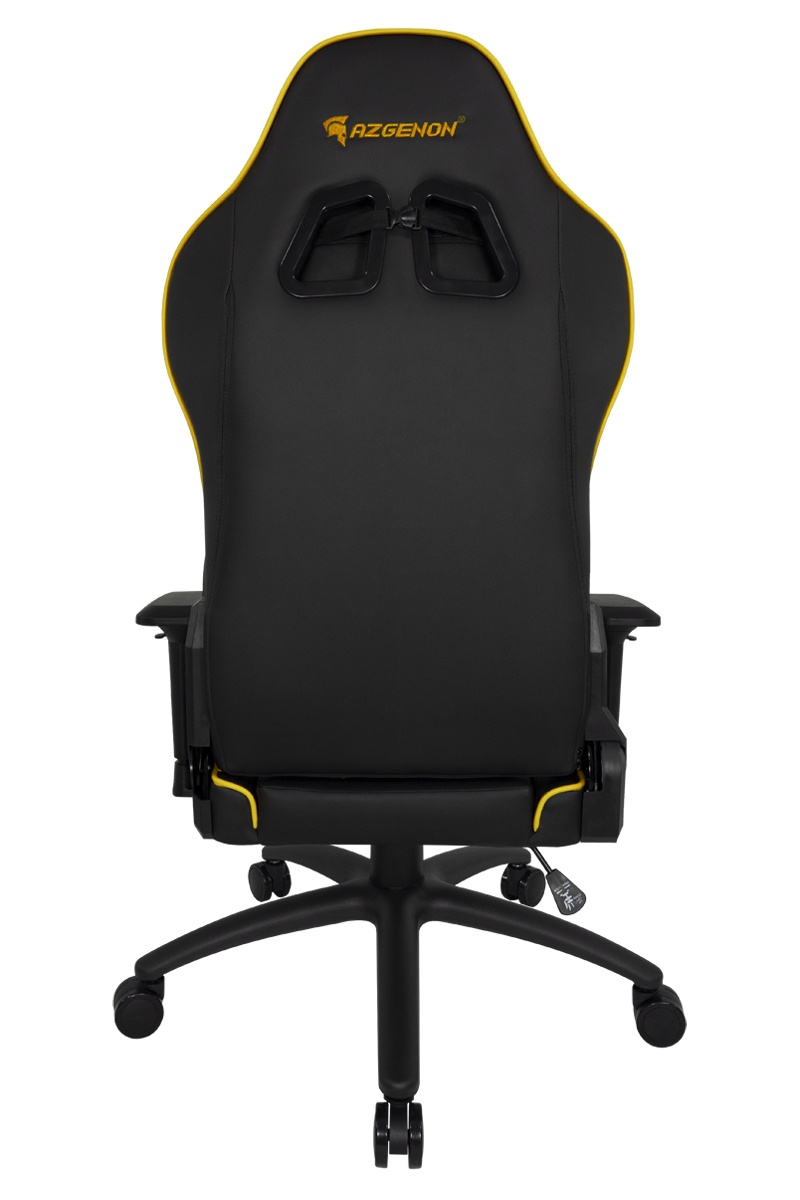 Fauteuil de bureau ergonomique AZGENON Z300 Jaune - réglable avec coussin appui-tête et accoudoirs 4D - Réf : AZG_Z300_BKYLW_4