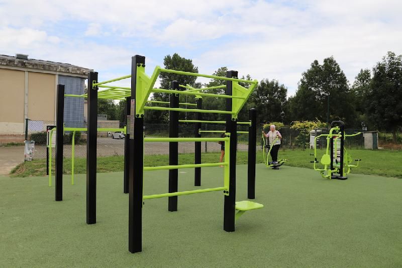 Station MIX V2 avec barres de traction, anneaux et pont de singe - Gamme Street Workout DAMAPRO_4