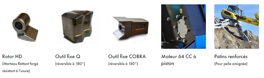 Broyeur forestier TFM et TFM-UX - pour pelles de 12 à 18 tonnes - puissance jusqu'à 180 CH - coupe jusqu'à 35 cm_4