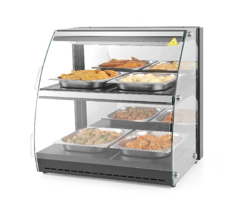 Vitrine de table chauffante quartz deux niveaux HENDI_4