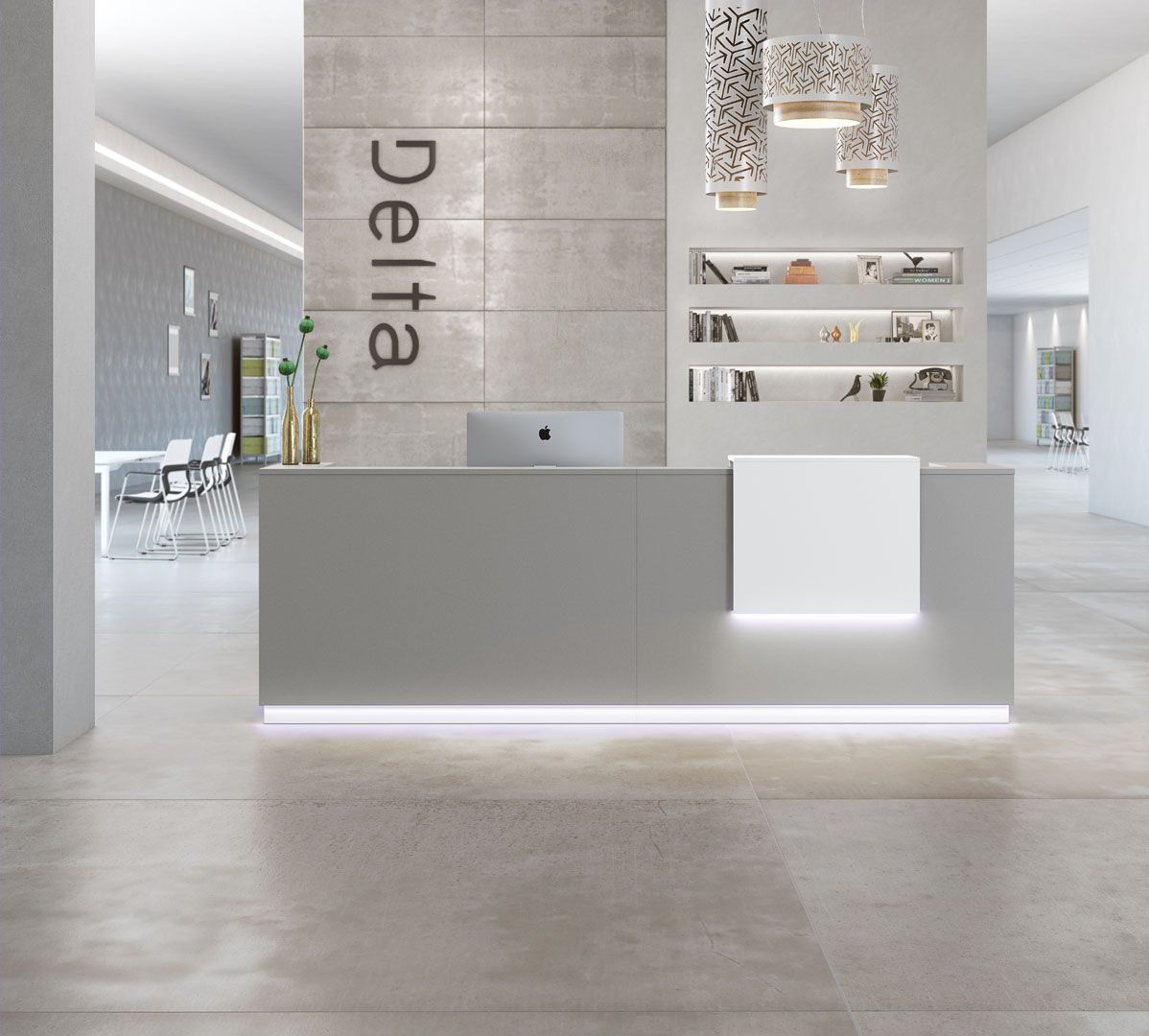 Banque DELTA gamme PLUS avec modules PMR intégrés