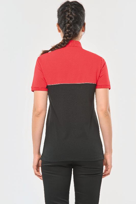 Polo bicolore écoresponsable manches courtes unisexe - WK210 - Antiboulochage et lavable à 60°C_4