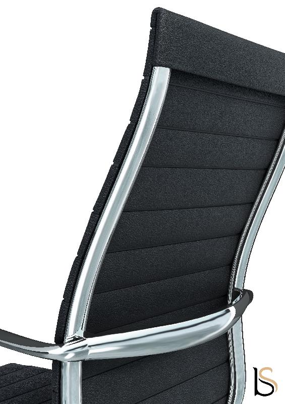 Fauteuil de direction Evole en eco cuir - Mobel Linea - Noir_4