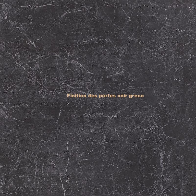 Meuble 3 portes Bloom - Quadrifoglio - Anthracite, Laqué gris ombre, Ceram noir Greco_4